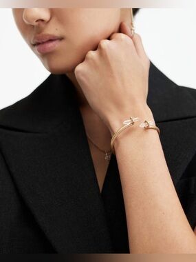 NWOT ALL SAINTS ERYKA CRYSTAL HINGE CUFF BRACELET $100MSRP